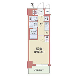 JR東海道・山陽本線 神戸駅 徒歩9分の賃貸マンション 8階1Kの間取り