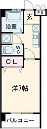 プリマベーラ 2階1Kの間取り