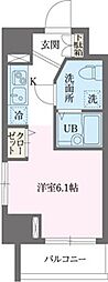 ＴＨＥパームス新小岩 3階ワンルームの間取り