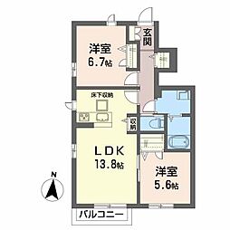 間取図画像 2LDK