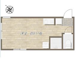アート久米川 1階ワンルームの間取り