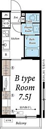 マリウスヒル仙台1 3階1Kの間取り