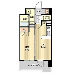 レジディア仙台原ノ町 11階1DKの間取り