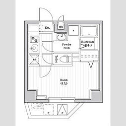 SPコート亀有 5階1Kの間取り