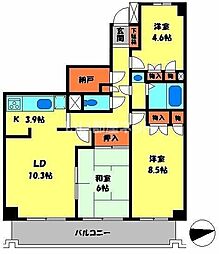 セントラルハイムＫＡＴＯ 3階3LDKの間取り