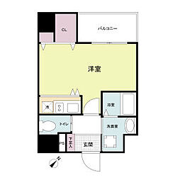 TOYOTOMi STAY Premium 神戸湊川公園 7階ワンルームの間取り