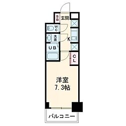 S-RESIDENCE都島 10階1Kの間取り