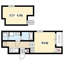 Villetta辻町 1階1SKの間取り