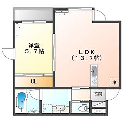 間取図画像 1LDK