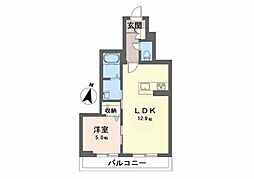 ベレオ　チェラーグII 202 2階1LDKの間取り