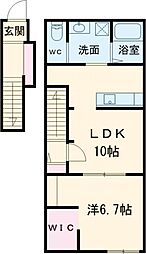 Ululu 2階1LDKの間取り