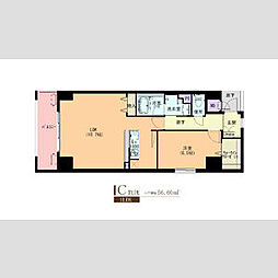 ブリス 2階1LDKの間取り
