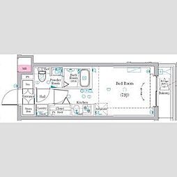 ラフィスタ高津 2階ワンルームの間取り