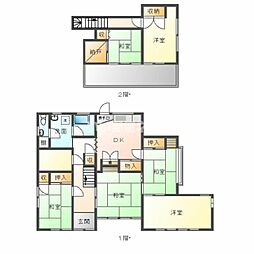 JR高崎線 本庄駅 徒歩16分の賃貸一戸建て 1階6DKの間取り