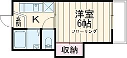 京阪本線 樟葉駅 徒歩13分の賃貸アパート 1階1Kの間取り
