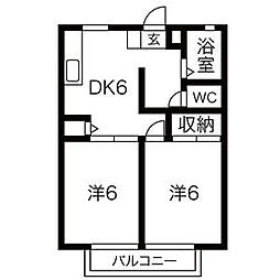 間取図画像 2DK