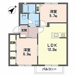間取図画像 2LDK