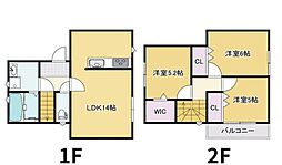 東武小泉線 西小泉駅 3.4kmの賃貸一戸建て 1階3LDKの間取り