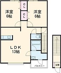 間取図画像 2LDK
