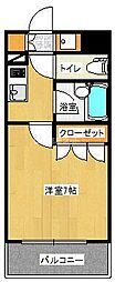 スペーシア川崎III 6階1Kの間取り