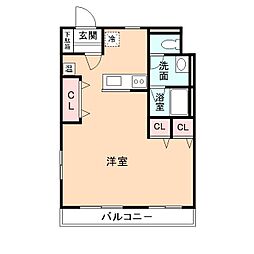 ボナール・アーバンライフ 1階1LDKの間取り