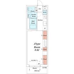 OHANA栄生 105 1階1Kの間取り