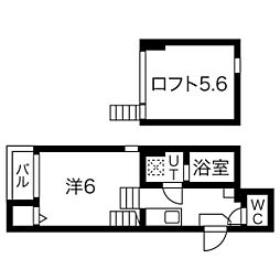メゾン・プラージュ 1階1Kの間取り