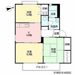 バリュージュ 2階3Kの間取り