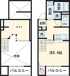 JR豊肥本線 光の森駅 3.1kmの賃貸アパート 1階ワンルームの間取り