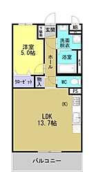 プランドールソフィアVI 2階1LDKの間取り