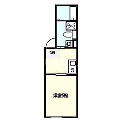 プラチナフォルム大森 4階1Kの間取り