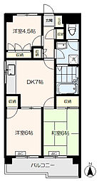 メゾン緑寿 1階3DKの間取り