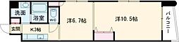 パステロ　アロッジオ45東蟹屋 10階2Kの間取り
