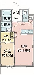 ラザレ 4階1LDKの間取り