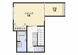 上本折128番館 2階1LDKの間取り