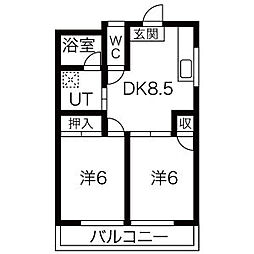 間取図画像 2DK