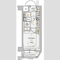 JR京浜東北・根岸線 西川口駅 徒歩11分の賃貸マンション 4階1Kの間取り
