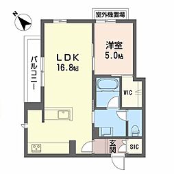 シャーメゾンＤＡＩII 3階1LDKの間取り