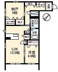 シャルム高須 104 1階1SLDKの間取り