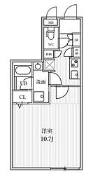 THE PALMS大島 1Kの間取図画像