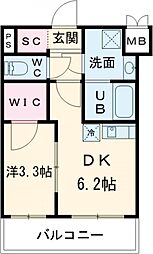 ARCA堺綾之町 10階1DKの間取り
