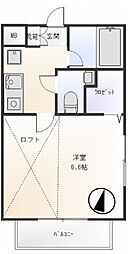 コリーヌ・ドゥ・レーヴ 1階1Kの間取り