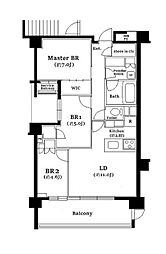 プレシス横濱紅葉坂 7階3LDKの間取り