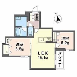 ＳｈａＭａｉｓｏｎ神通町 302 3階2LDKの間取り