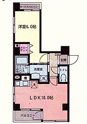 エスターテ大藤 1階1LDKの間取り