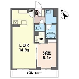 東武野田線 豊春駅 徒歩4分の賃貸アパート 1階1LDKの間取り