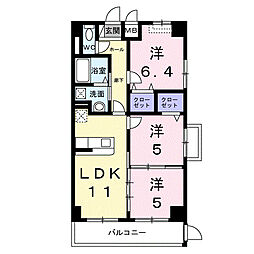 M V 3LDKの間取図画像