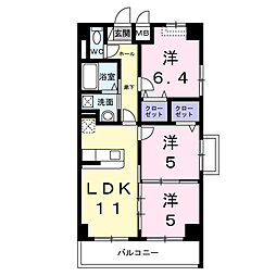 M V 3LDKの間取図画像