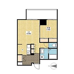 Ｄｏｍａｎｉ上東雲 5階1LDKの間取り