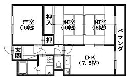 ヨシハラビル 3DKの間取図画像